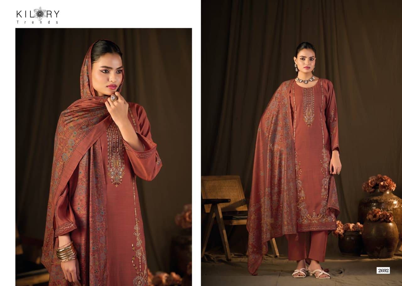  FLORENCE BY KILORY TRENDS 2691 To 2696 Series Stylish Beautiful Colourful PURE MUSLIN Dresses At Wholesale Price